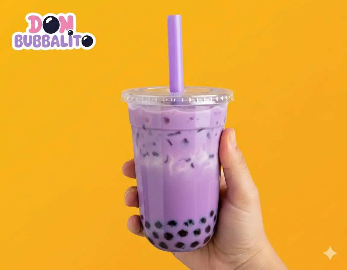 Bebida de taro con tapioca